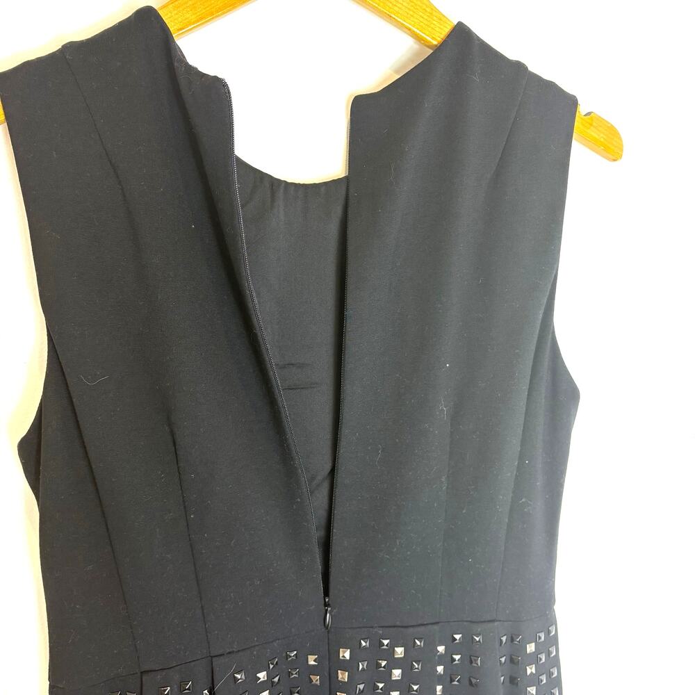 Nanette Lepore - Black Sleeveless Studded Mini Shift Dress - Women's Size 8 - Picture 8 of 10